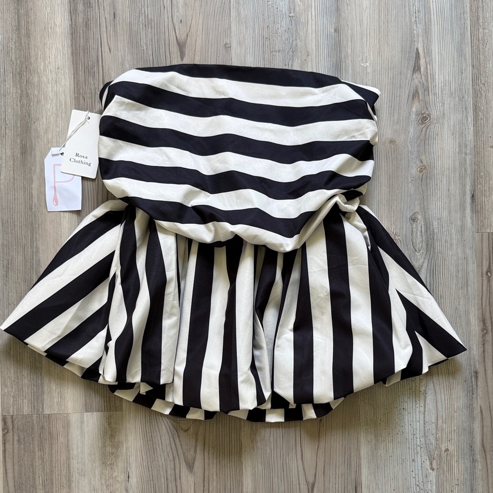 Elegant Striped Black and White Blouse